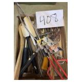 Mixed kitchen lot bbq tongs & more