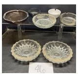 Mixed lot (7) ash trays