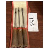 Vintage orange handle screwdriver set