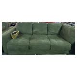 Green microfiber couch