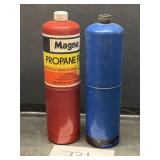 (2) small propane tanks