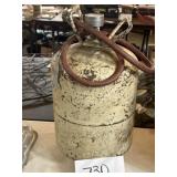 Propane tank with gauge and hose