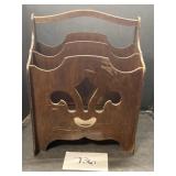 Vintage wooden magazine rack