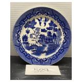 Vintage Blue Willow Transferware Plate 8'