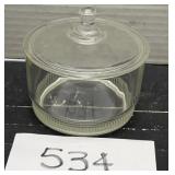 Glass candy jar w- lid