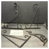 Vintage hanging basket brackets