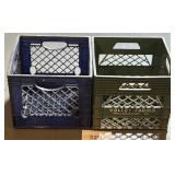 (2) milk crates 13x13x11; valley farms & more