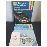 (2) Haynes manuals; Ford Taurus 86-95; Chevy