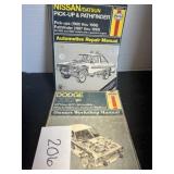 (2) Haynes manuals; Nissan pick up 80-96; dodge
