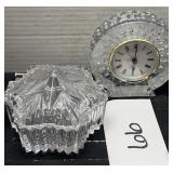 Cristal d'Arques France Lead Crystal Round clock