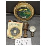 Mixed lot weed eater line, trailer hitch & more