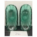 Vintage anchor hocking emerald green 8' trays
