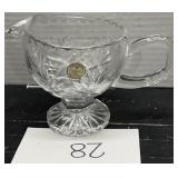 Crystal clear lead crystal gravy dish made in