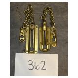 (2) brass chain locks