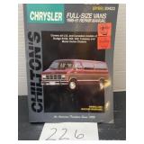 chiltons Chrysler full sized van repair manual