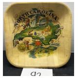 Collectible woven wood North Carolina bowl