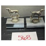 (2) vtg dog trophies
