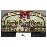 Vintage home sweet home wall decor - heavy