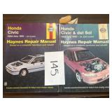 (2) Haynes Manual; Honda Civic; 84-91 & 92-95
