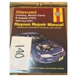 Haynes Chevy lumina; Monte Carlo; impala 95-01