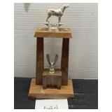 Vintage dog & Engle trophy