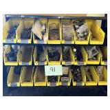 Metal Rack w/ Storage Containers & Contents