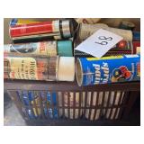 Basket full of Mixed Spray Paint & More