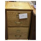 Wooden Locking File Cabinet (2 Drawer)