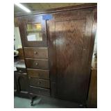 Vintage Wooden Armoire; 38*38*63