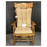 Vintage Wooden Rocking Chair w/ Cushions