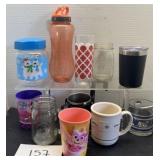 Mixed Cup Lot; Ball Mason Jar & More