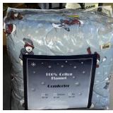 Cotton Flannel Comforter; Snowman