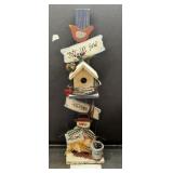Winter Birdhouse Wooden Porch Decor
