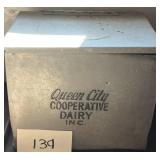 Vintage Queen City Cooperative Dairy Metal Box
