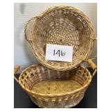 (2) Decorative Wicker Baskets