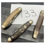 Lot of (3) Vintage Pocket Knives