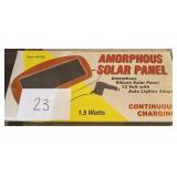 Amorphous solar panel; 12v w/ auto lighter adapter