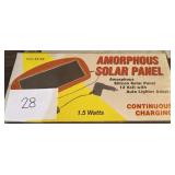 Amorphous solar panel; 12v w/ auto lighter adapter