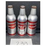 (3) Iron City - 'Save Our City' - aluminum bottle