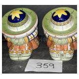 Mexican Sombrero Cookie Jars (2)