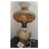 Vintage Floral Hurricane Lamp