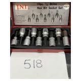 TNT 10 PC 3/8' Drive Hex Bit Socket Set