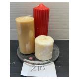 Glass Candle Stand w/ Candles