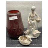 Vintage Ruby Glass Vase and More