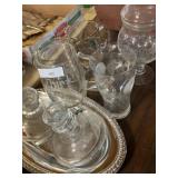 Mixed Clear Glass Lot; Vintage Glass