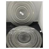 (2) Vintage Clear Glass Platters