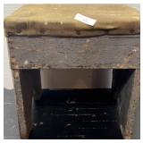 Small Foot Stool; Wooden - Heavy