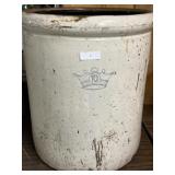 Primitive Stoneware Crock; 10 Gal; 17*14