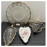 Gold Trimmed Platter & More