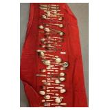 Vintage Silverware in Velvet Case Holder